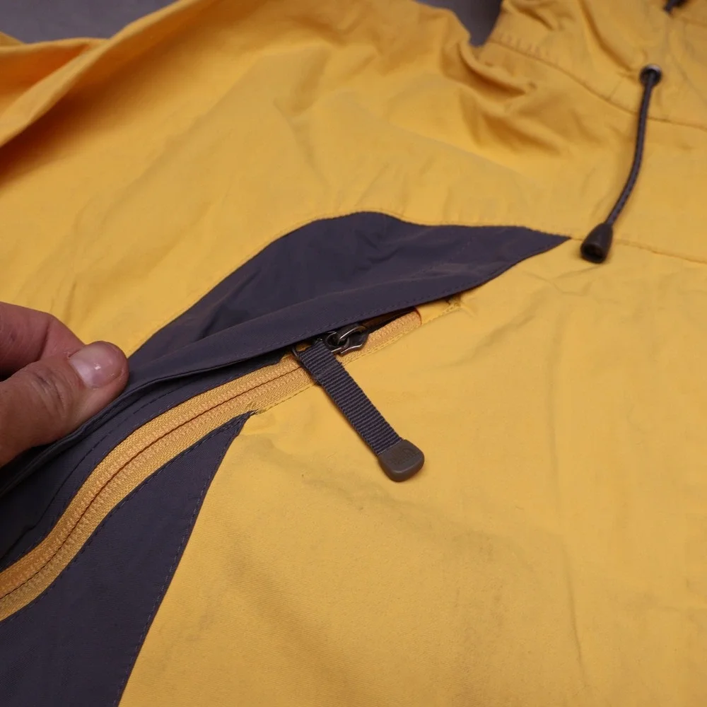 North Face Jacket Womens Medium‎ Yellow Waterproof Wind Rain Snow 3in1 Shell VTG